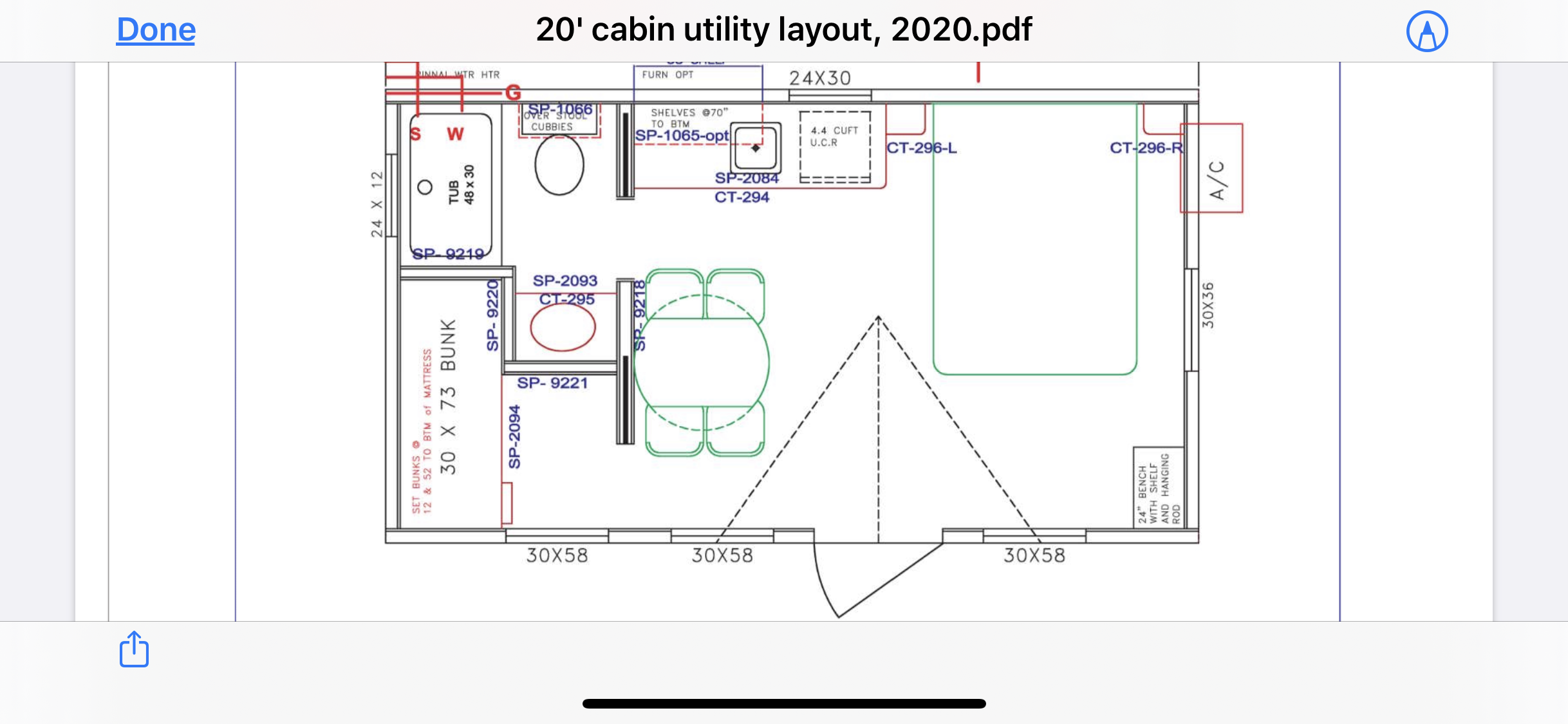 Cabins #L40-46 floor plan