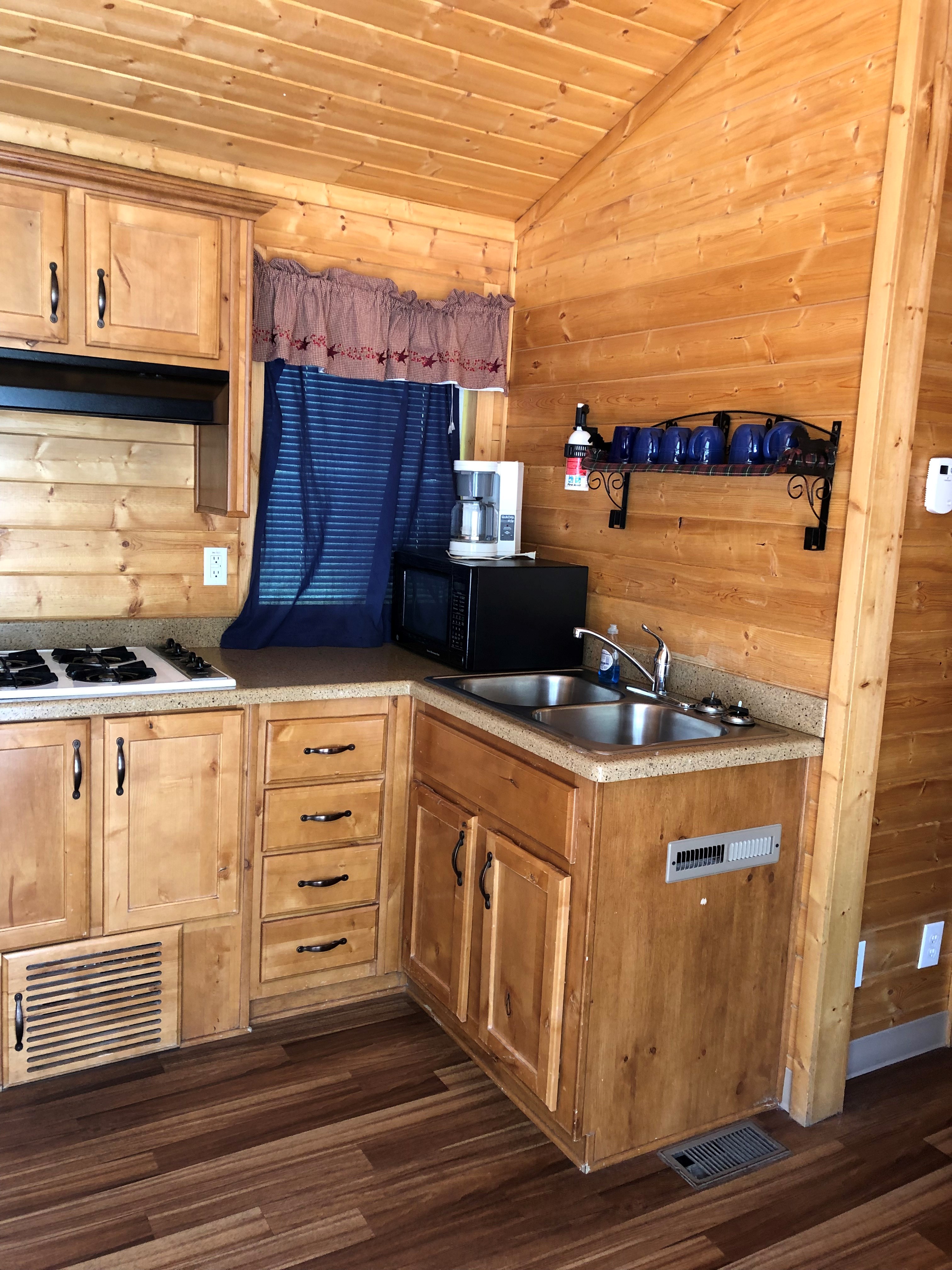 L33 cabin kitchen area