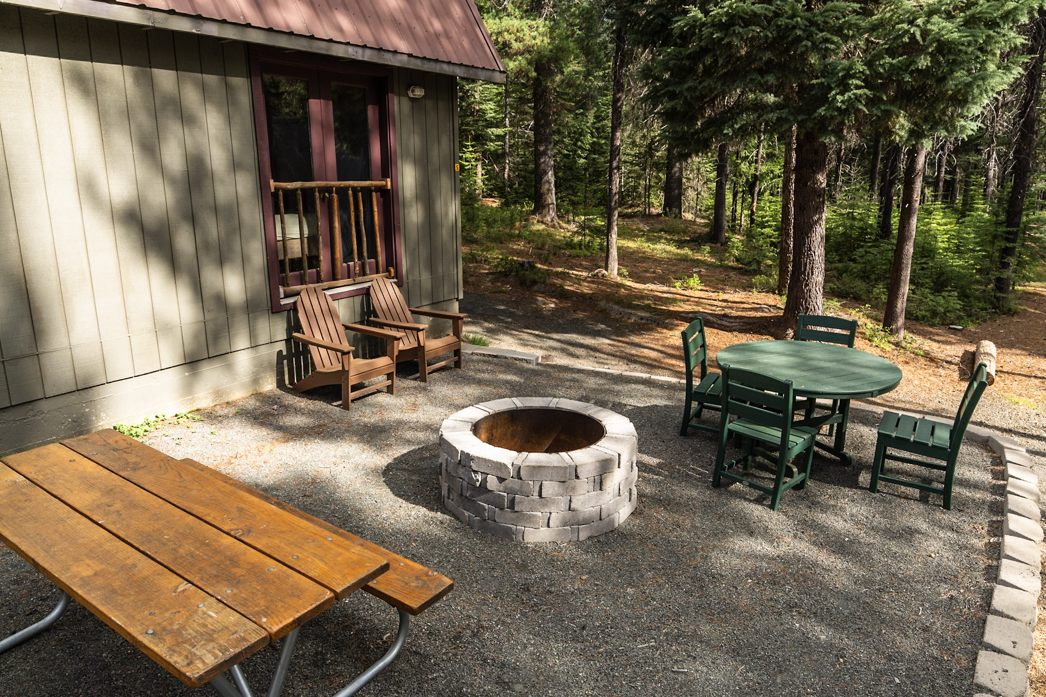 Outdoor Fire Ring and Seating Area