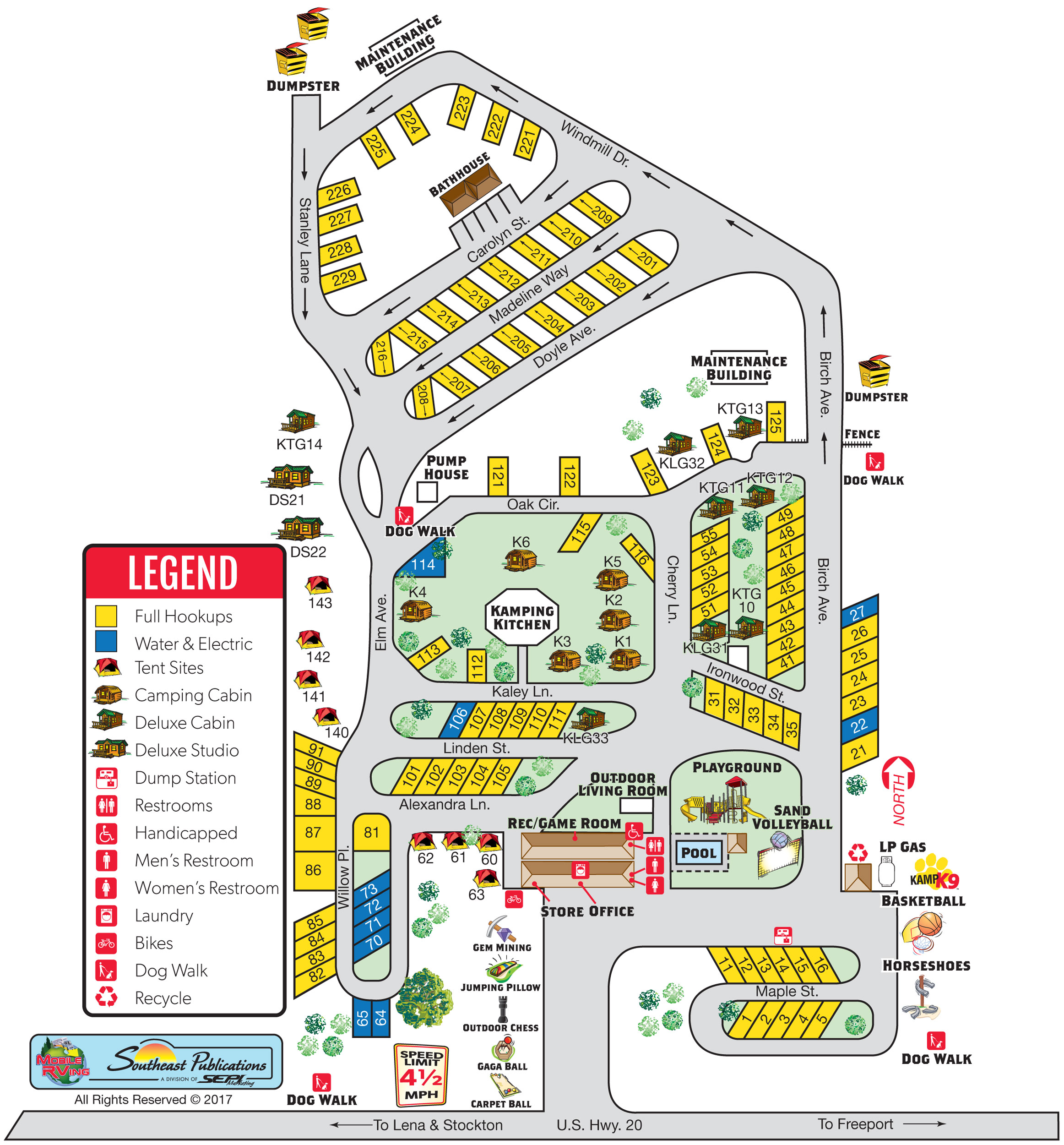 Lena, Illinois Campground Lena KOA