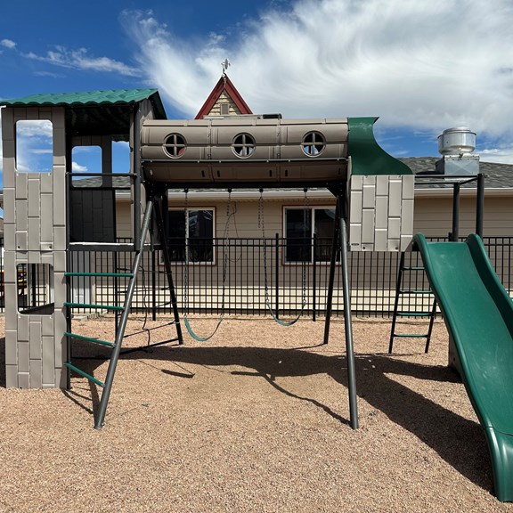 Playground with slide