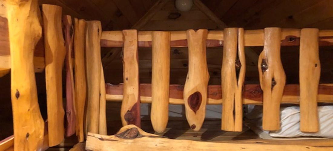 Moose cabin-- twin mattress side