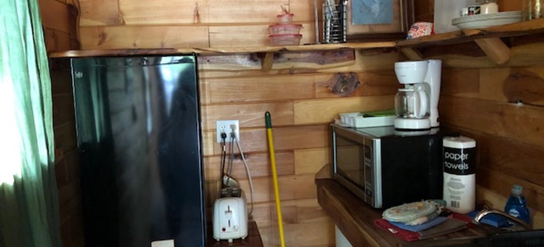 Partial kitchen in cabin