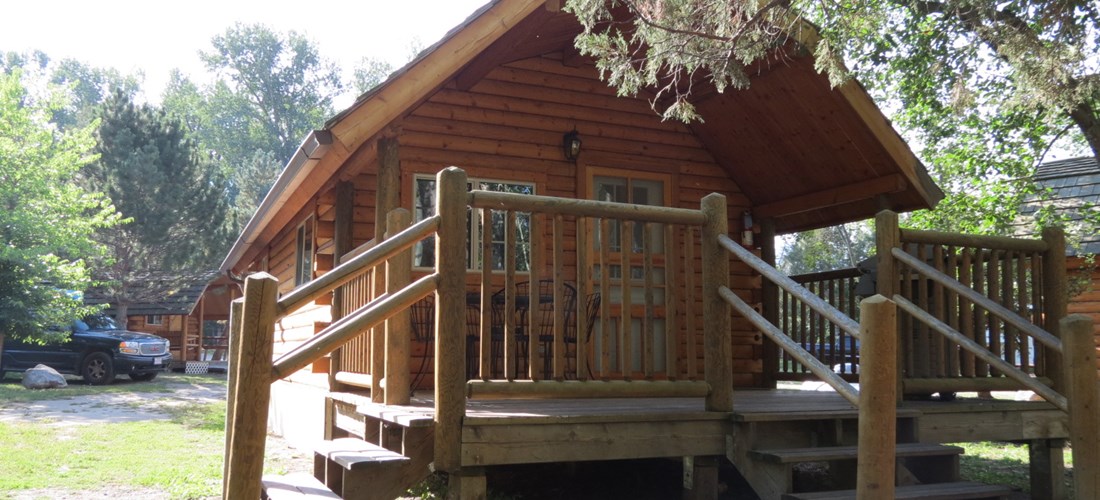 Moose Meadow Cabin has a full bathroom, kitchenette, two rooms, and is right on the river!