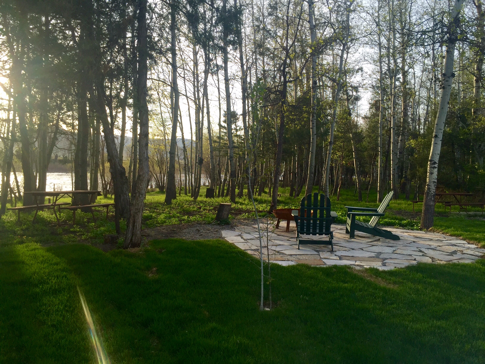 Sunset on a Deluxe Patio Site!