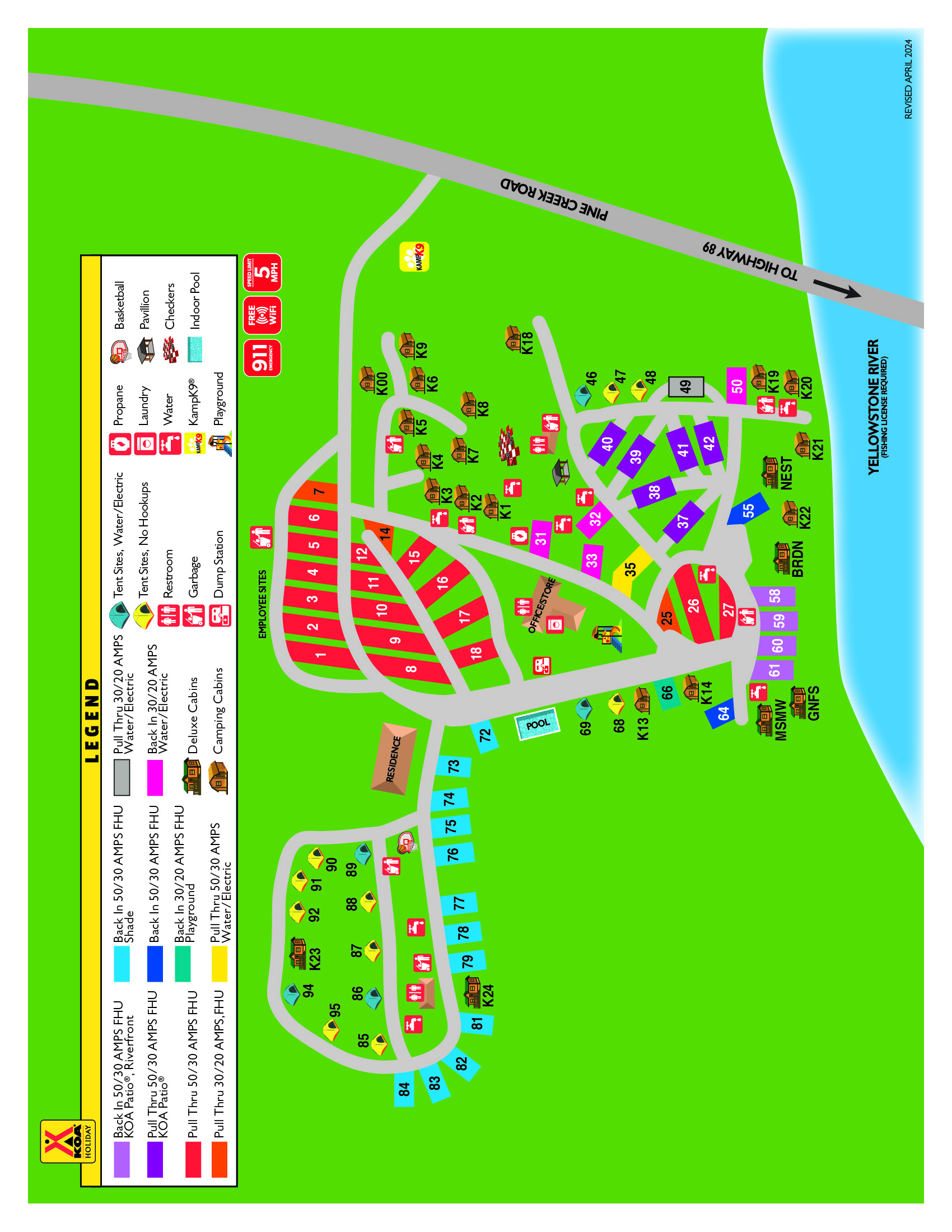 Campground Site Map