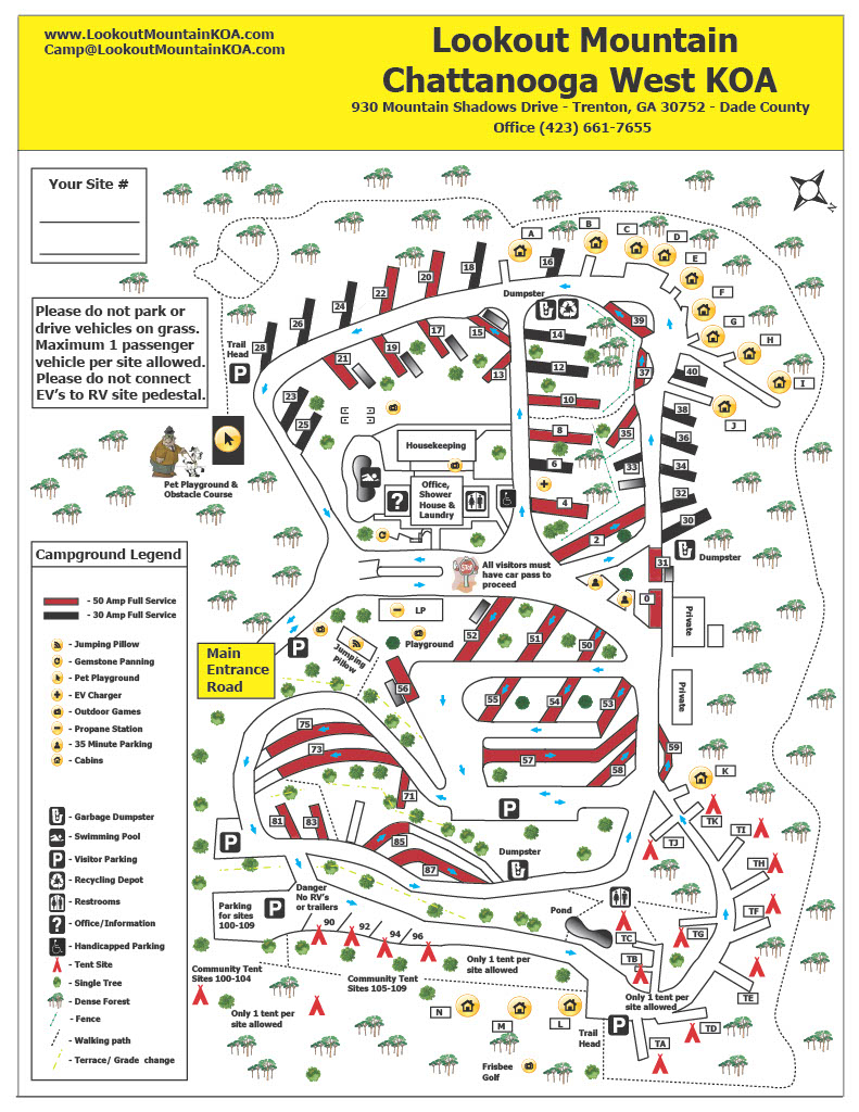 Campground Site Map