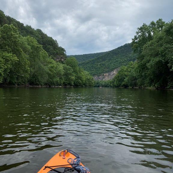Kayaking, tubing, paddling on the nearby James River