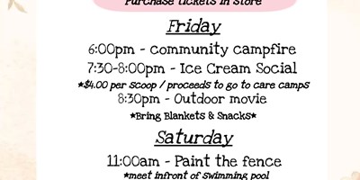 Care Camps / Mother's Day Weekend