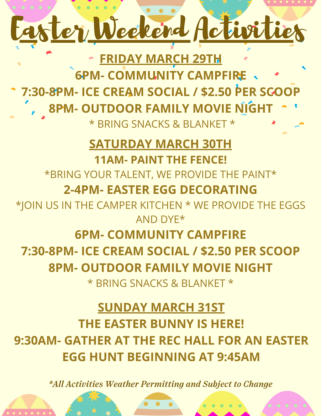 Join Us For Easter Weekend!