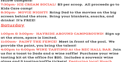 Father&#39;s Day Activities