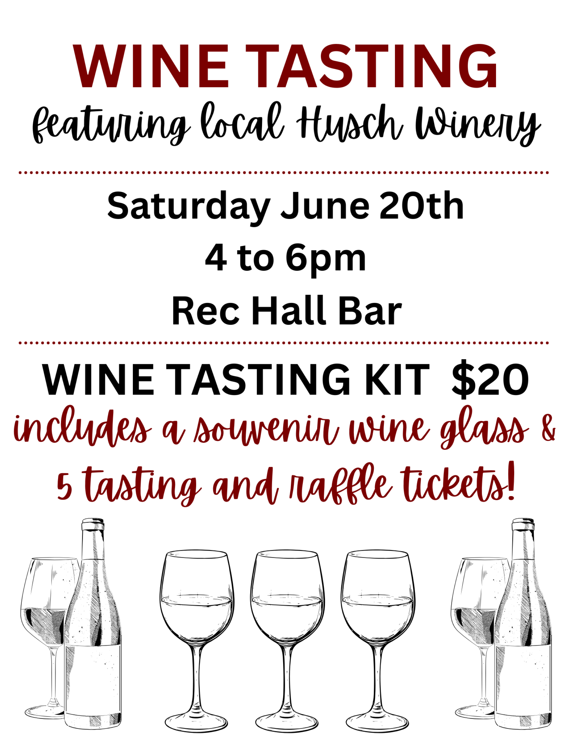 Wine Tasting featuring local Husch Winery Photo