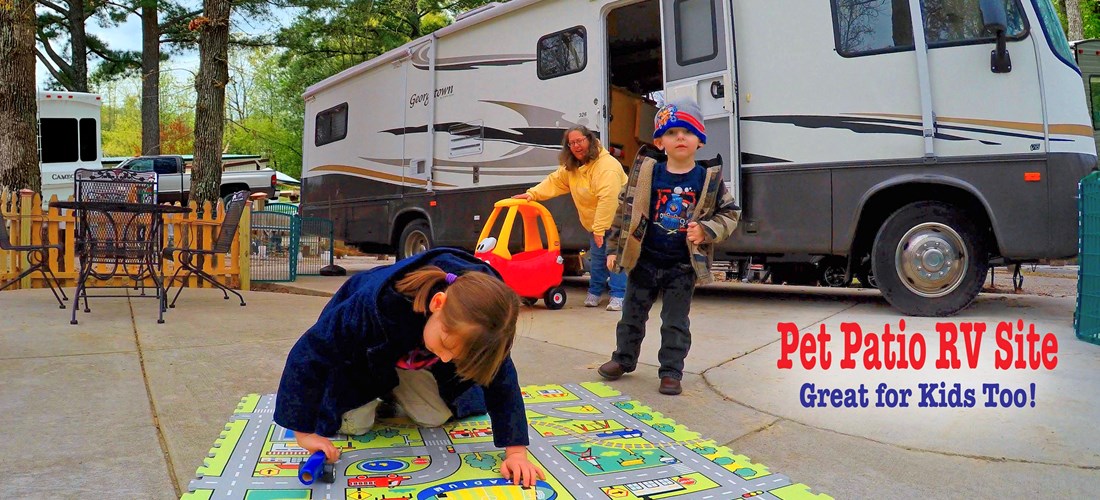 Pet Patio RV site #9 is great for kids too!