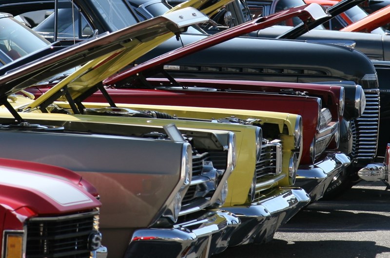 Drive in car show Event at the MantiLa Sal KOA Holiday Campground in Utah