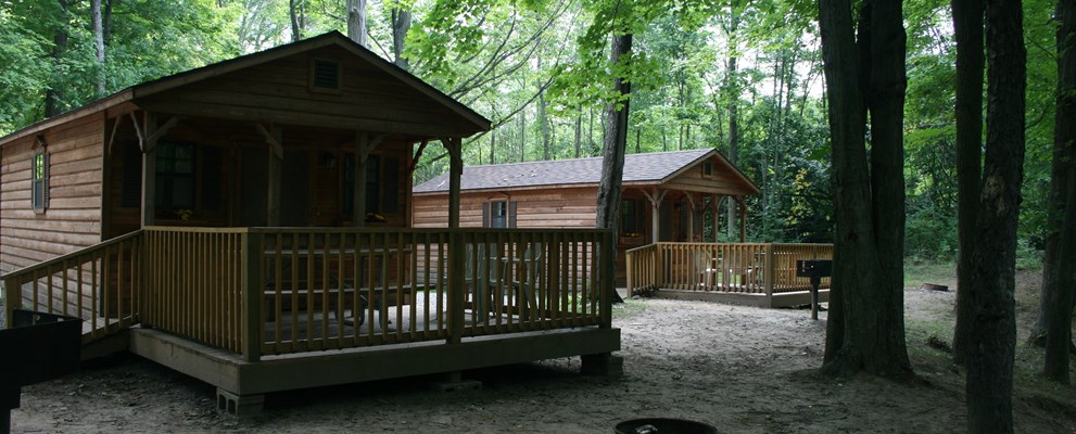 Camping Cottages by Jeddo Creek.