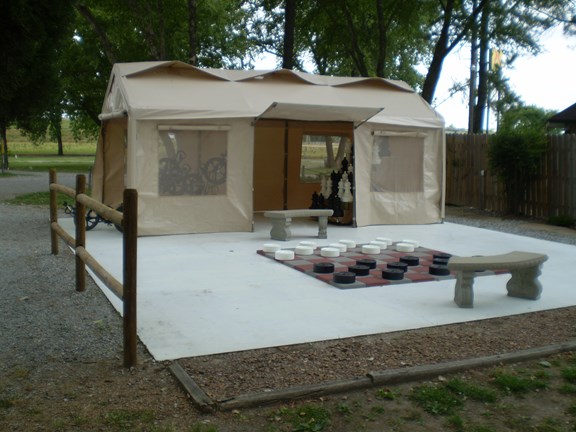 Outdoor Checkerboard and Chess Set (no charge)