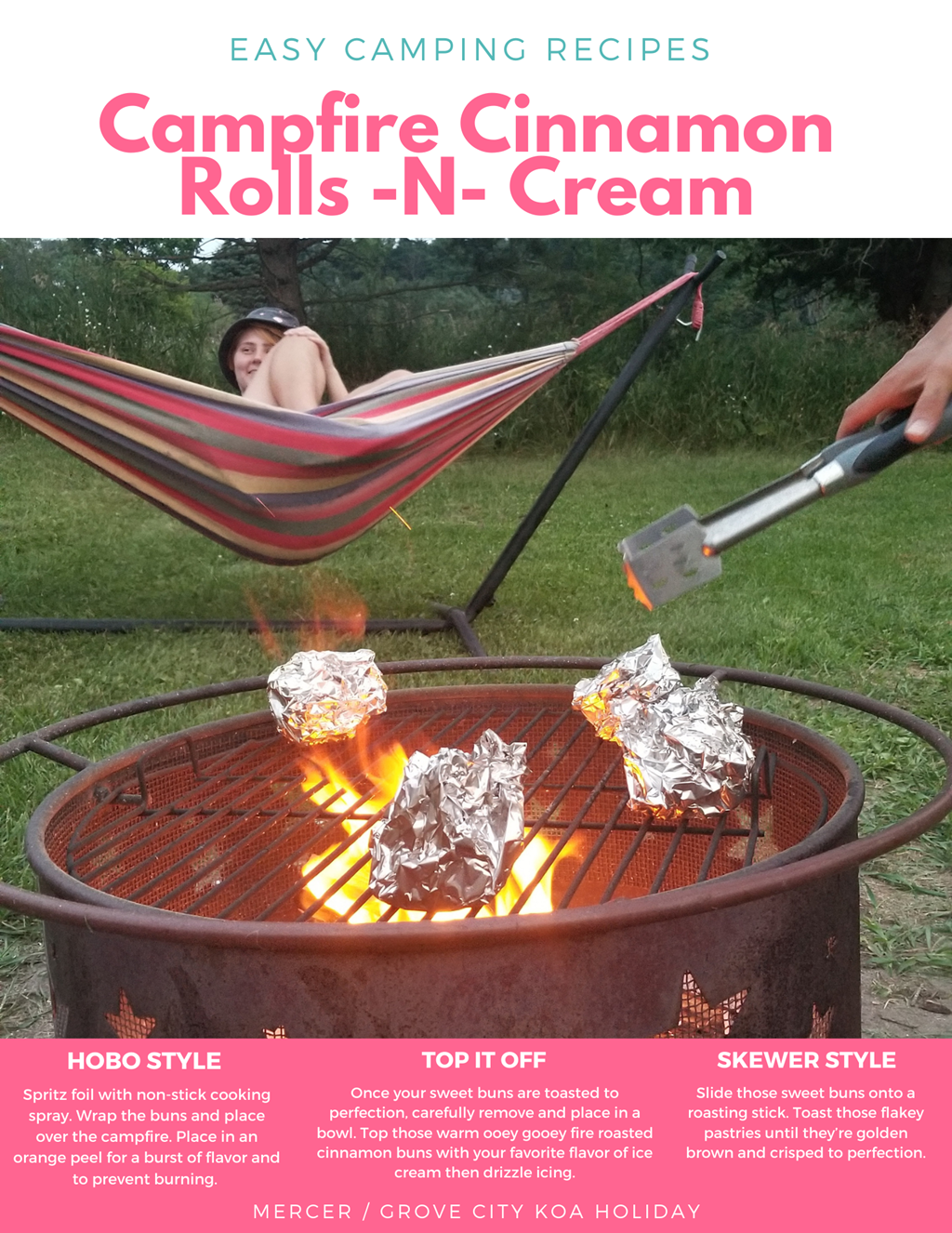 Campfire Cinnamon Buns -N- Cream