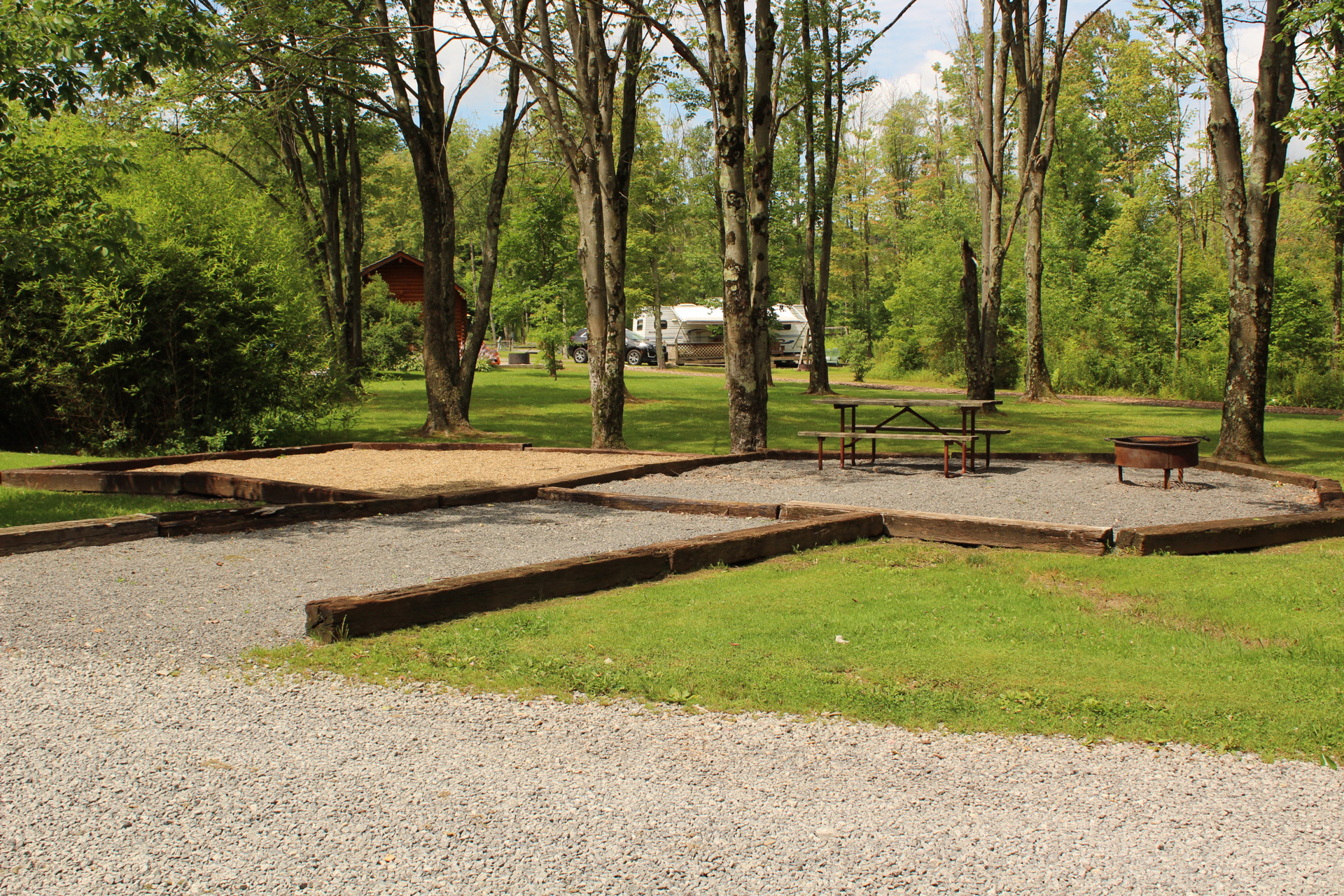 Individual Tent Site, No Hookups, Gravel Tent Pad Pictures Mercer