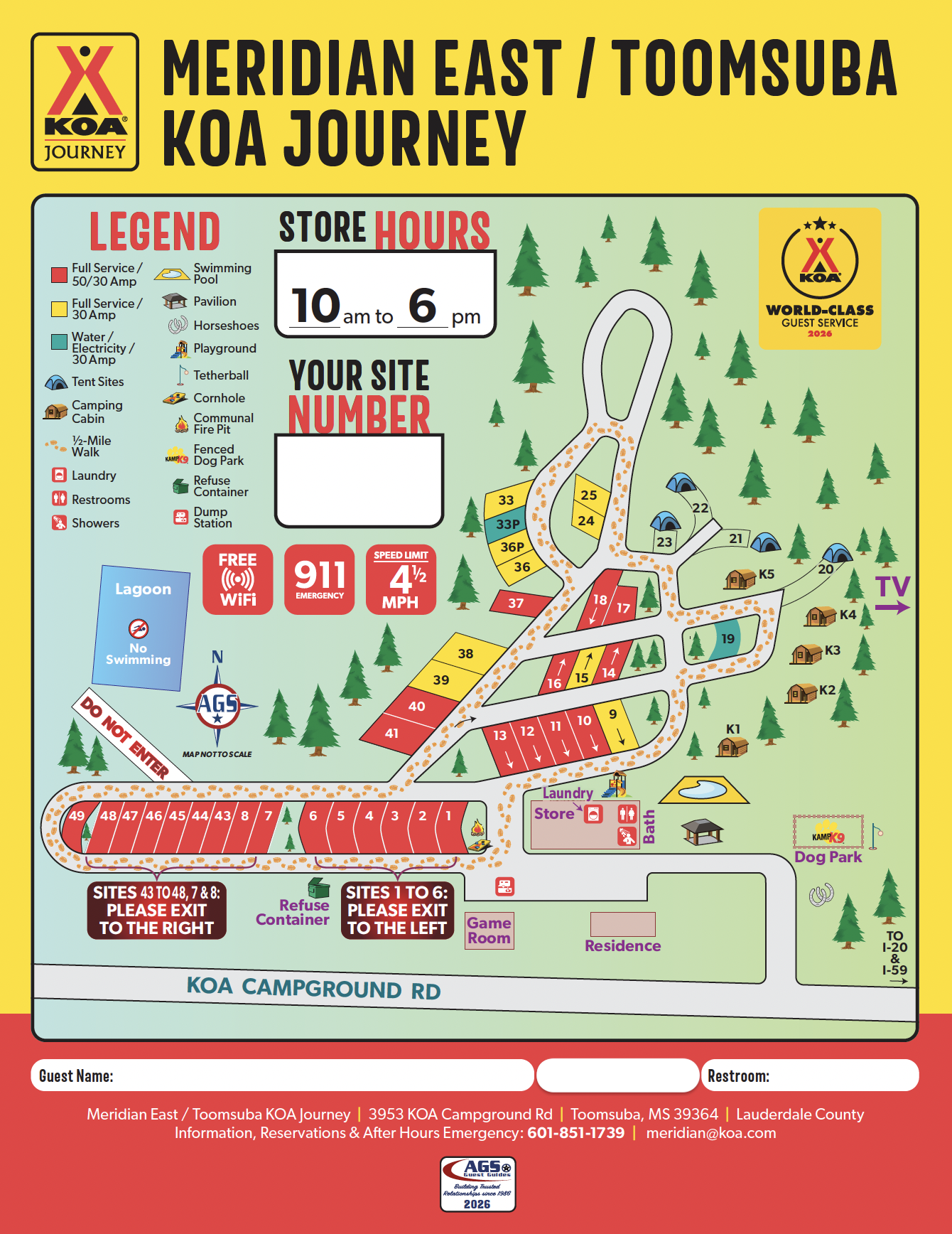 Campground Site Map