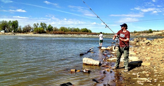 Fishing in the Tongue River and Yellowstone River