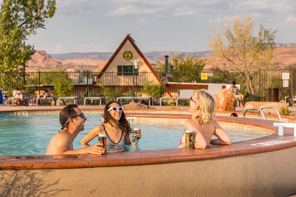 Relax in the biggest pool in Moab! (Photo by "Follow Your Detour")