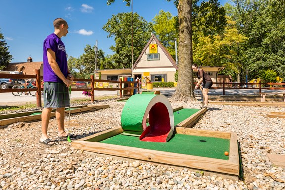 Challenge each other at a game of mini-golf!