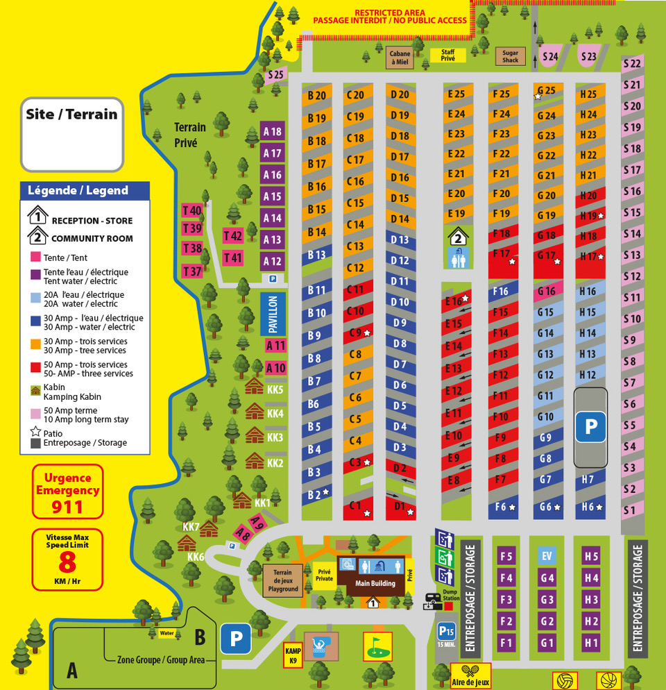 Campground Site Map