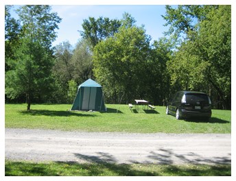 Tent Site, Water/Electric, Grass Site Pad