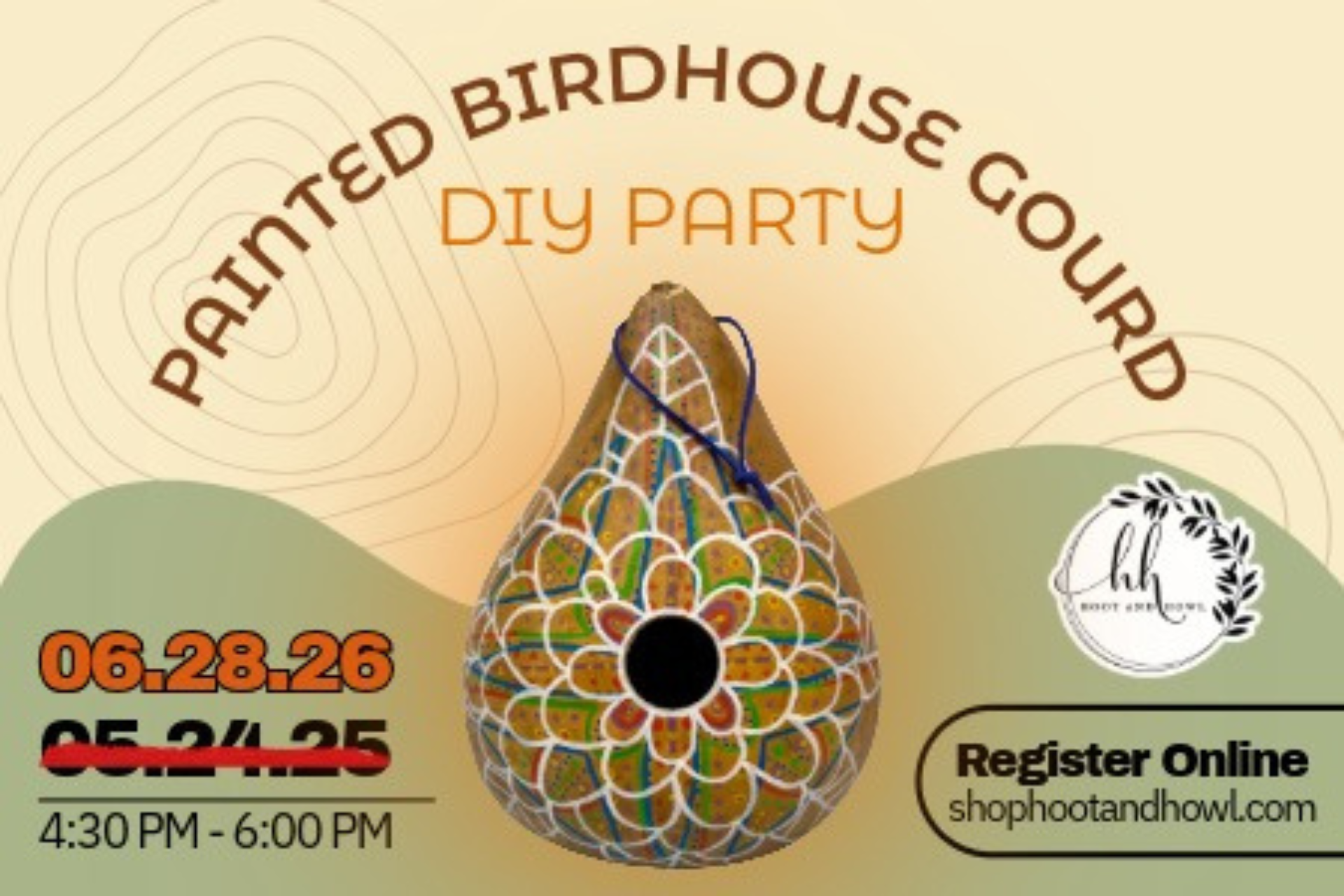 Gourd Birdhouse DIY Party Photo