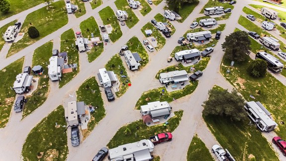 A Drone View Of Our RV Sites