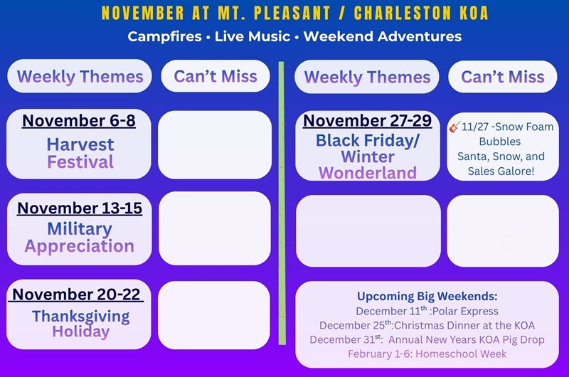 November Activities Themes Photo