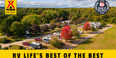 Mystic KOA Holiday Named an RV LIFE “Best of the Best”