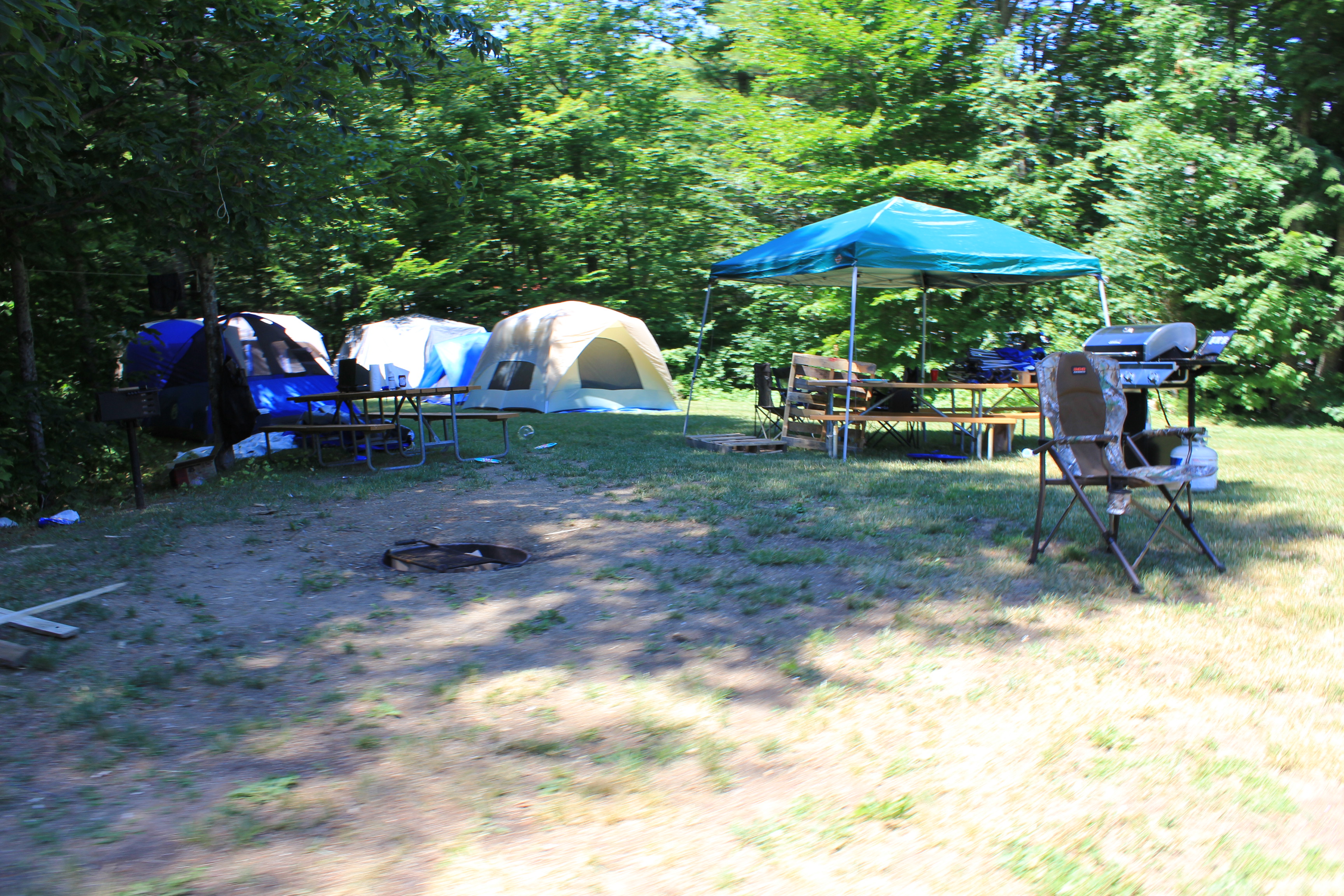 Tent Village Front Lawn
