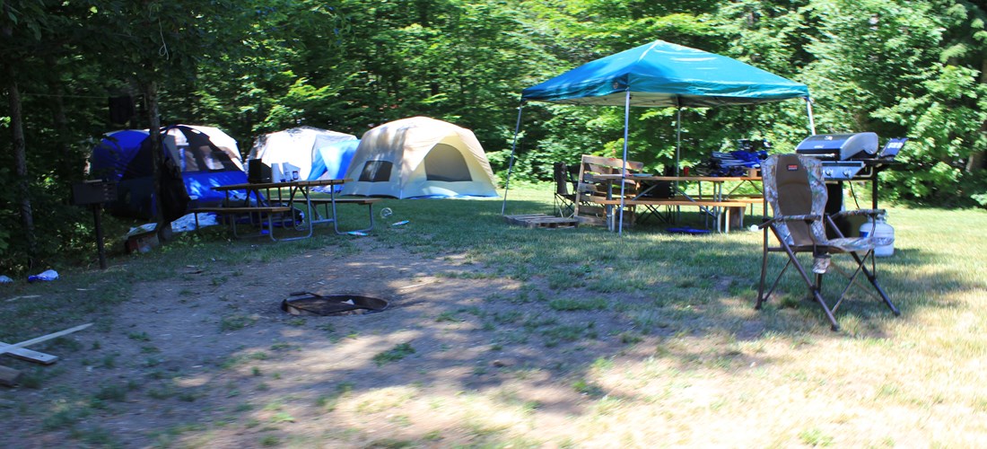 Tent Village Front Lawn
