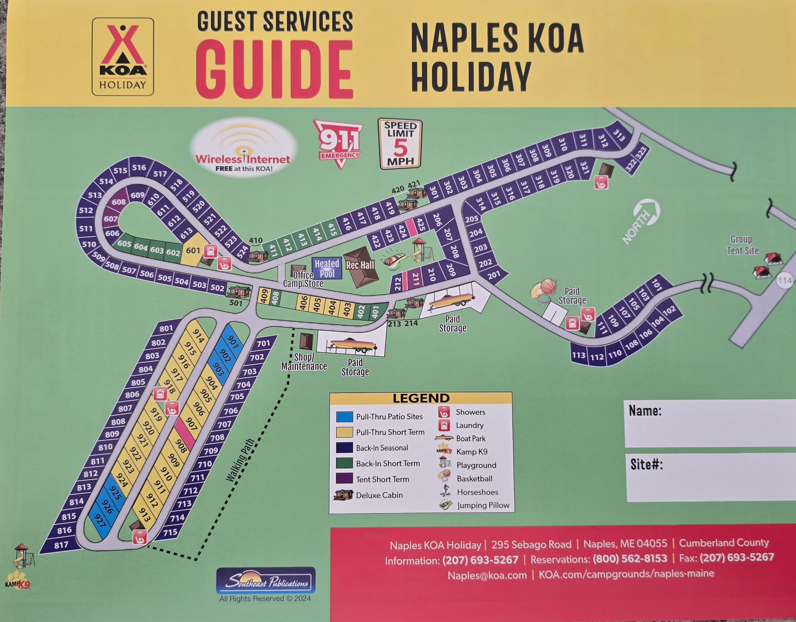 Campground Site Map