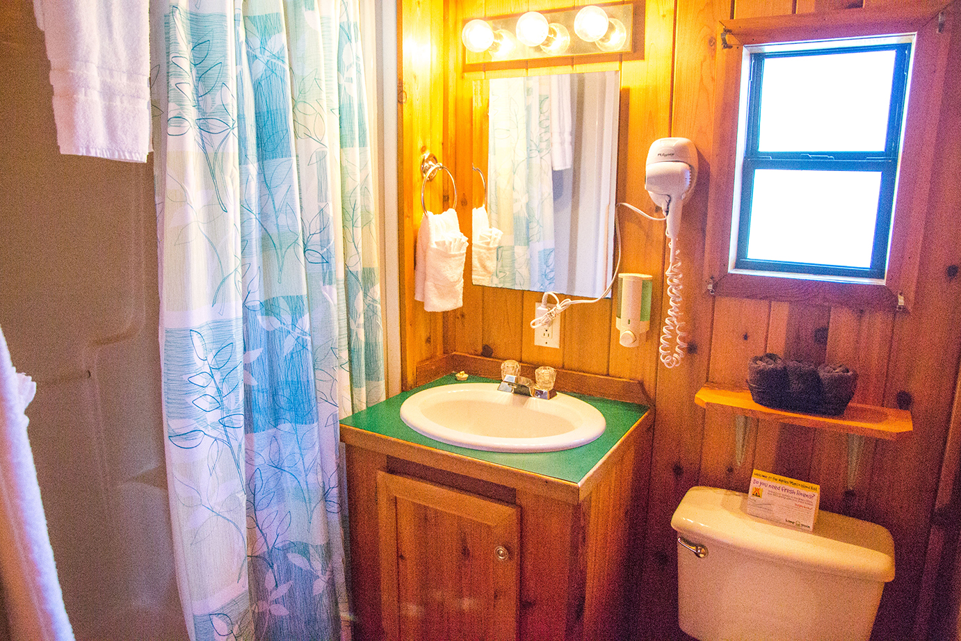 Deluxe Cabin bathroom