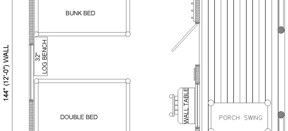Cabin floor plan dimensions