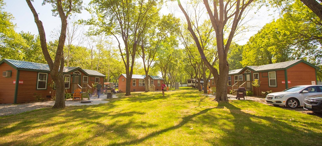 Our cabins are beautifully spaced and landscaped in a park-like setting.