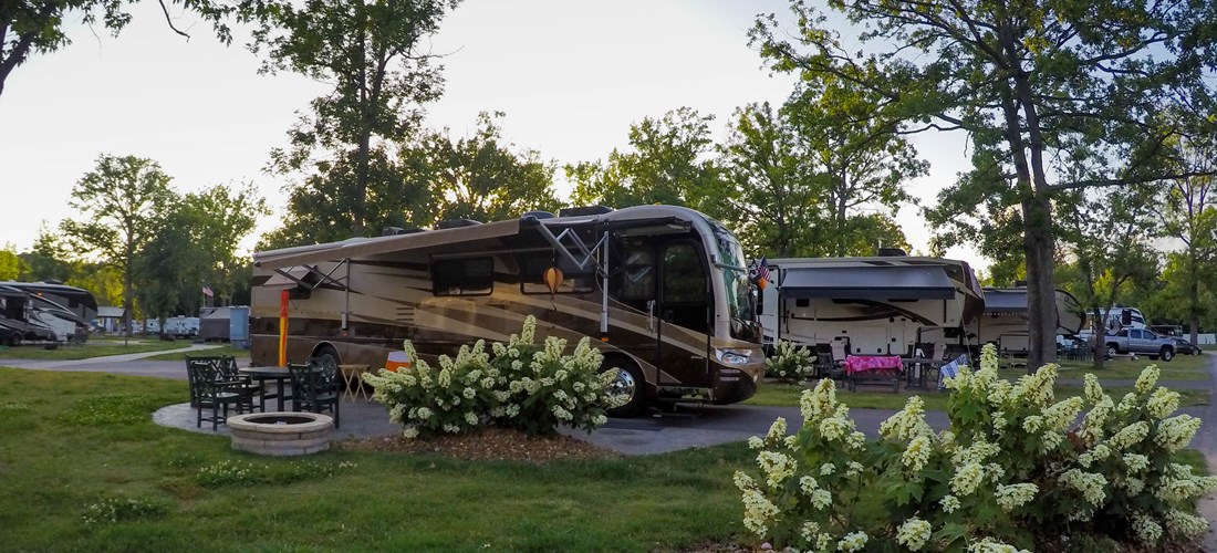 Mature landscaping and long paved sites for your RV and tow vehicle.