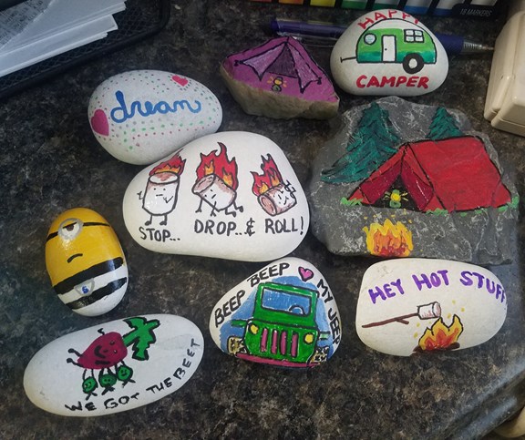 Go on a painted rock hunt!