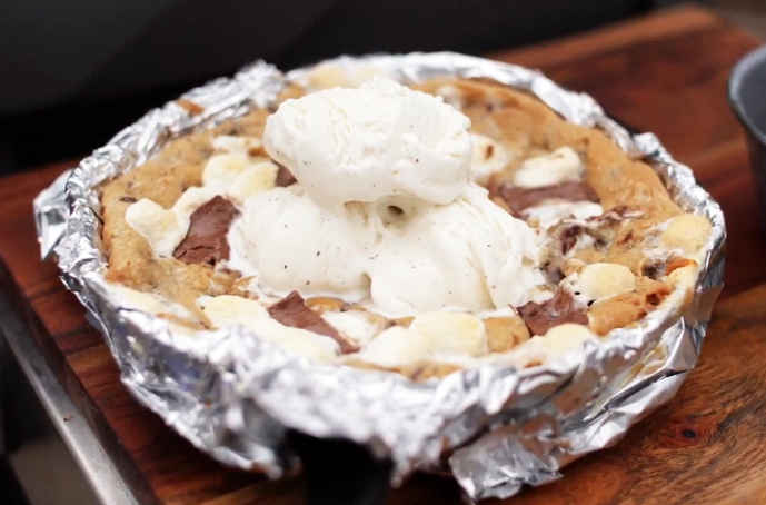 Grilled Chocolate Chip S'mores Cookie