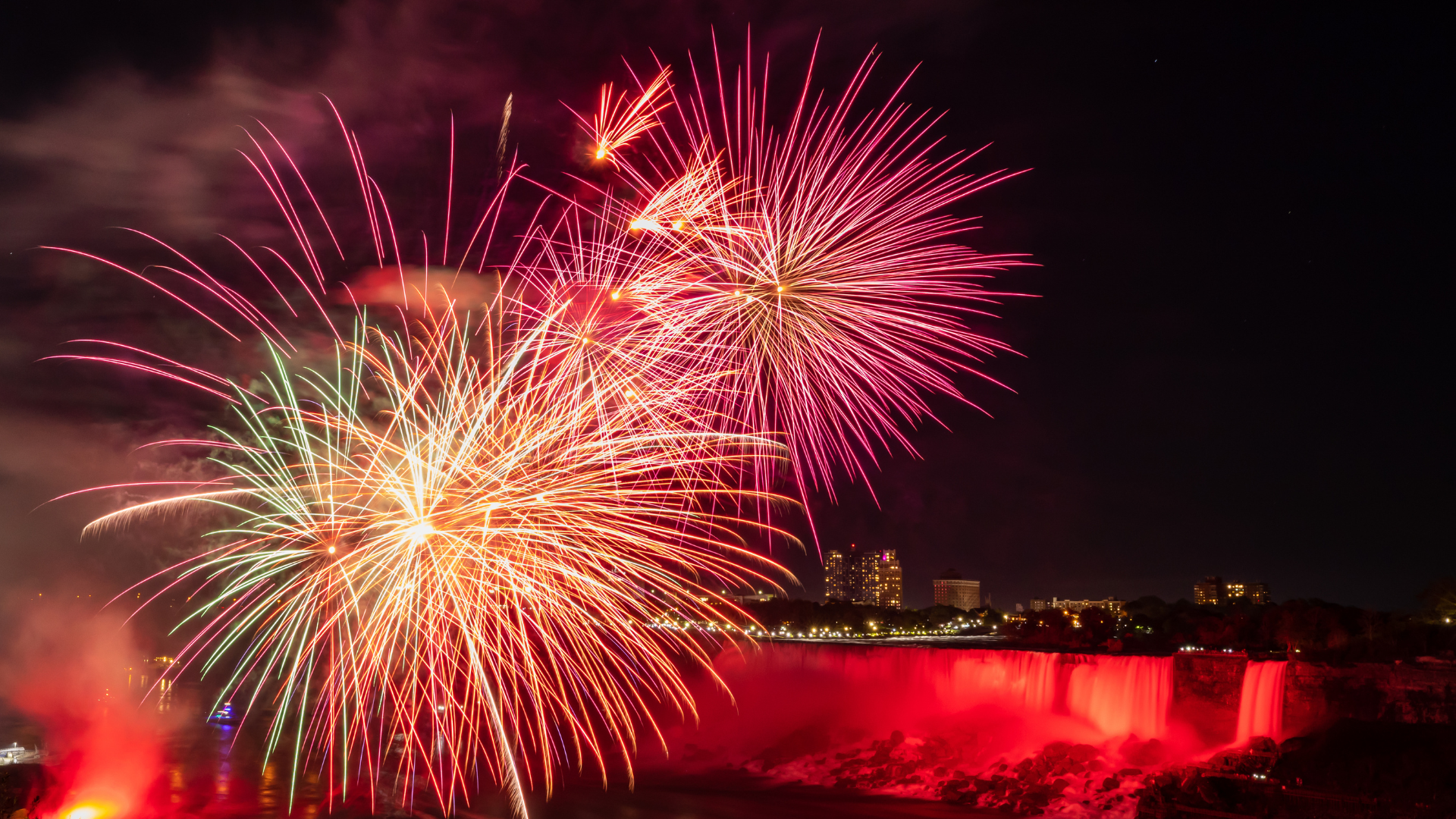 Niagara Falls - Seasonal Fireworks Photo