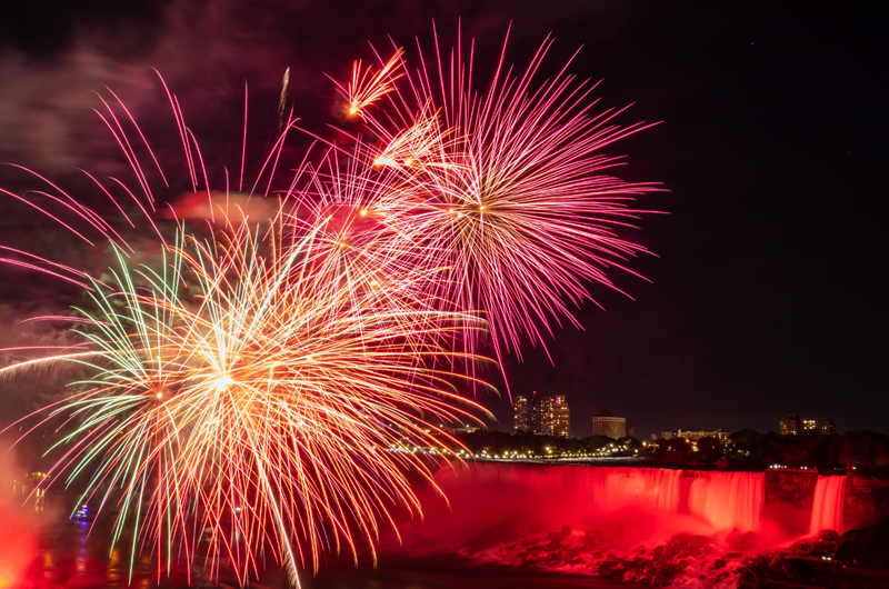 Niagara Falls - Seasonal Fireworks Photo