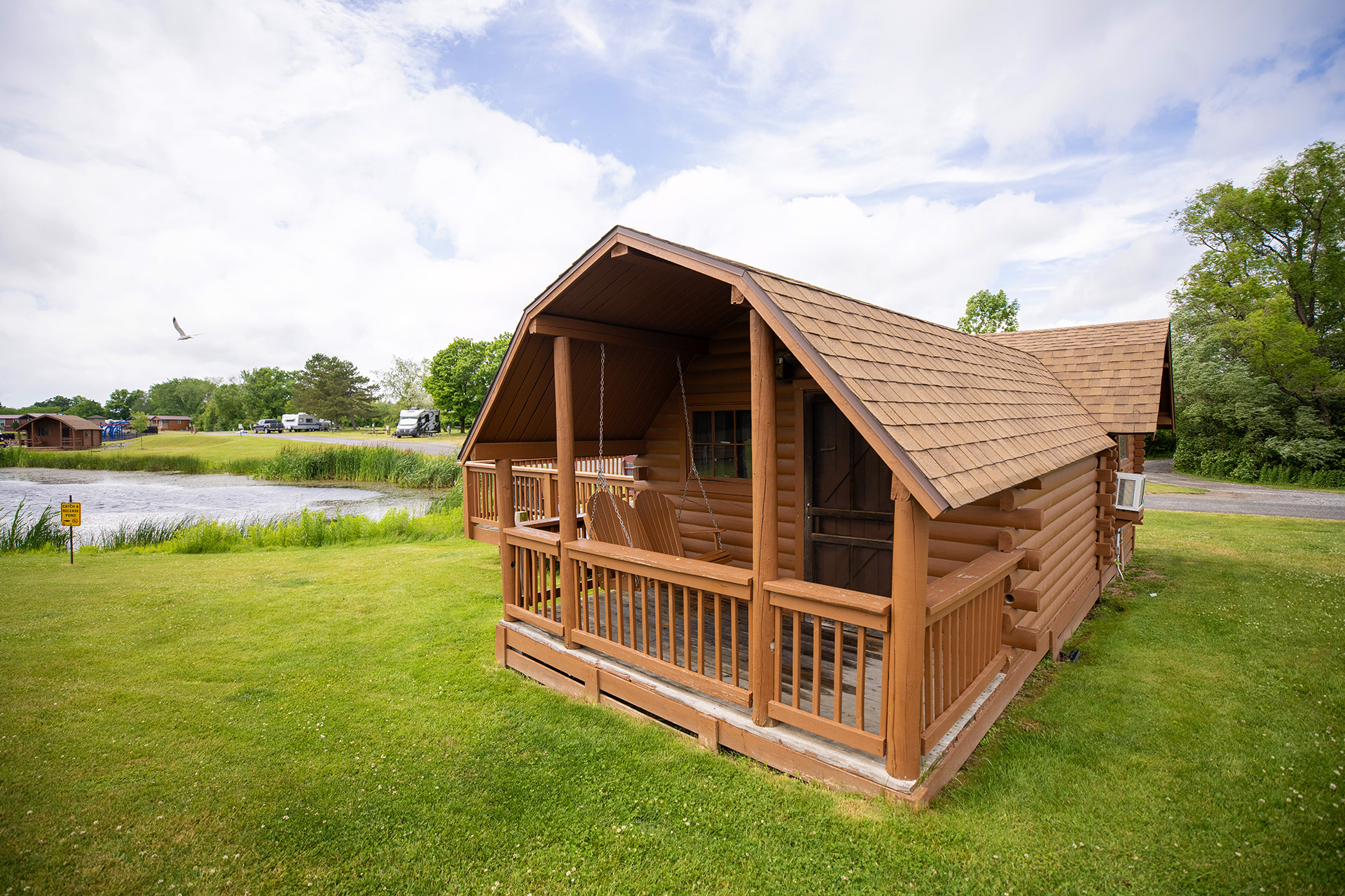C35 - Camping Cabin, 2 Room (No Bathroom) Climate Controlled, Pond - Sleeps 6