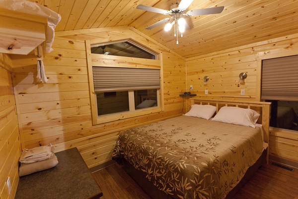 .Master Bedroom in Deluxe Cabin Floor Plan 28 and 33