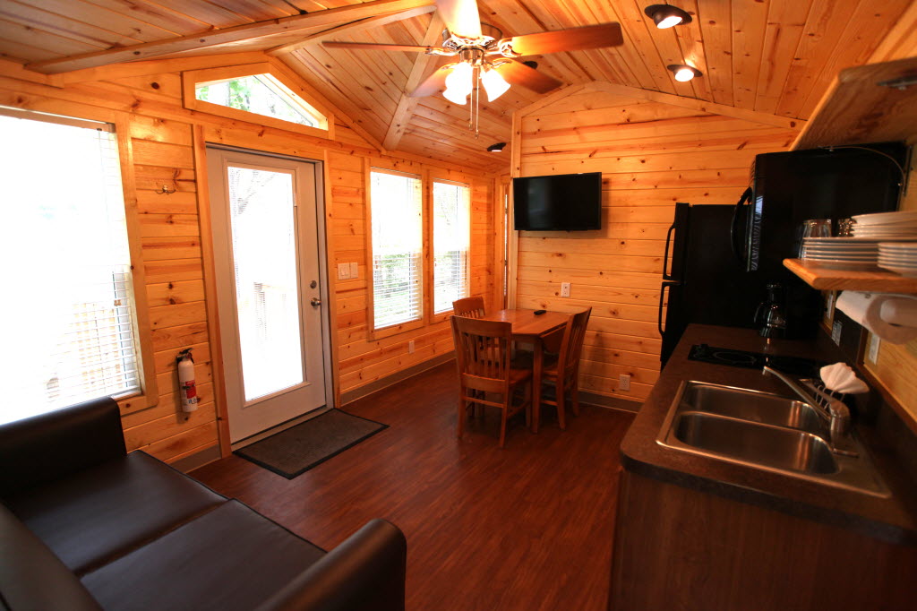 Great living area with pull out couch