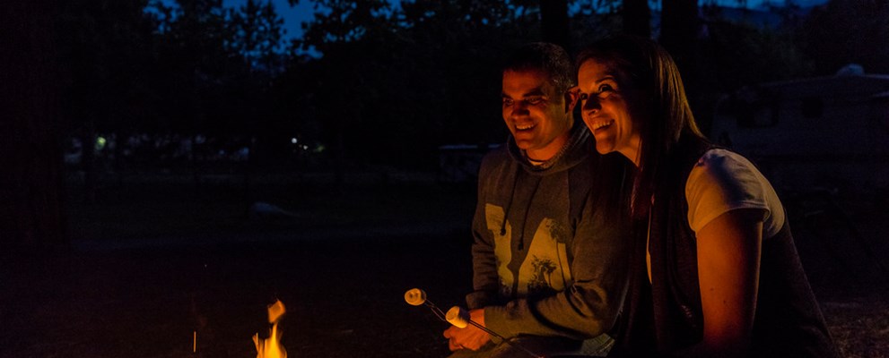 Enjoy an evening campfire right at your site