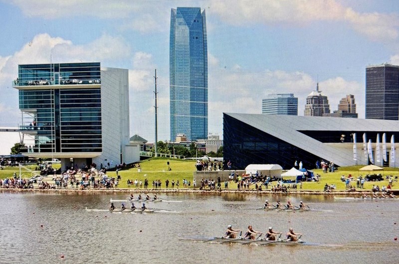 Sunset Paddles in Downtown Boathouse District Photo