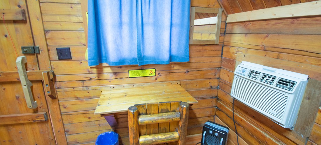 Desk Top in One Room Cabin