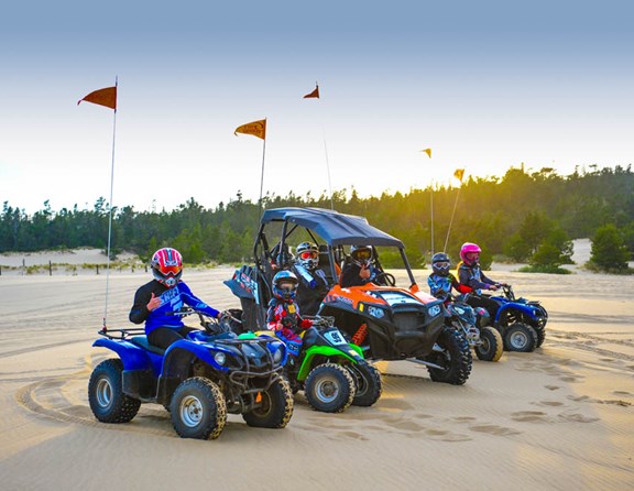 Bring your own machine or rent from nearby rental companies such as Steve's ATV Rentals at our entrance. Beautiful hiking trails and dune tours are 15 minutes away by car